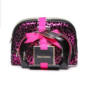 JUICY COUTURE 3 PIECE COSMETIC BAG